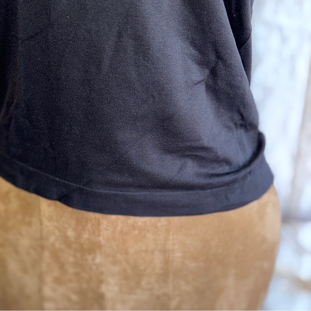 Chico's layering stretch Black Tank Top, Sz 2 or L 12, wear alone or with blazer - Picture 3 of 8
